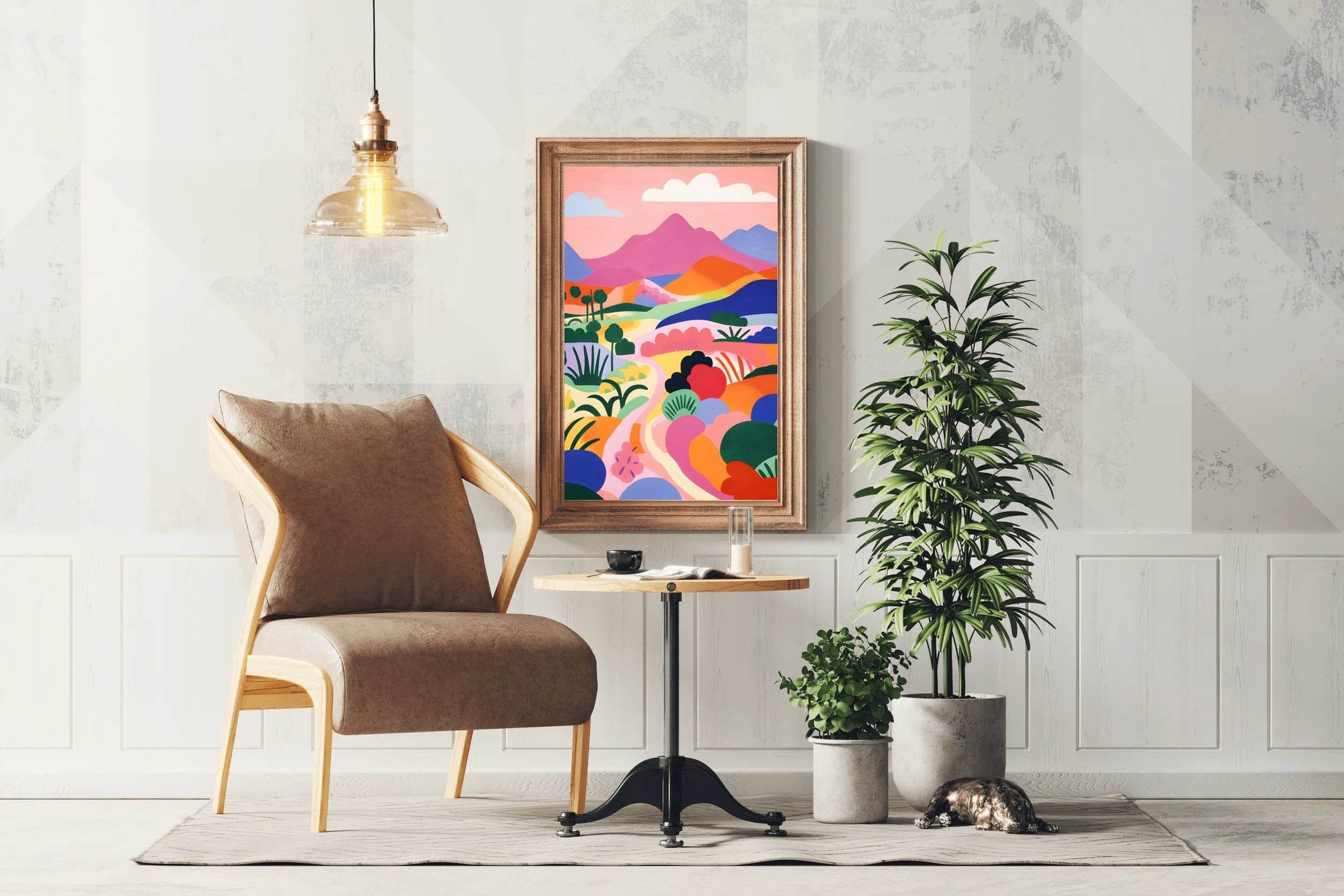 Beautiful Mountain Path Painting Art - beink online art store