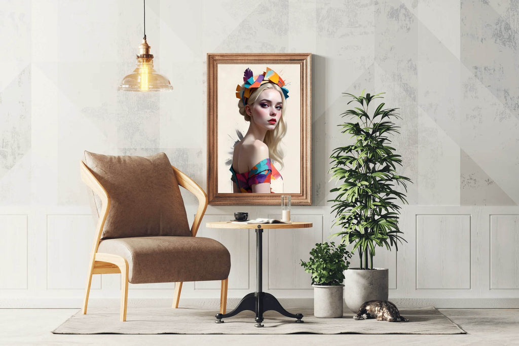 Girl with Blonde Hair Wall Art - beink online art store