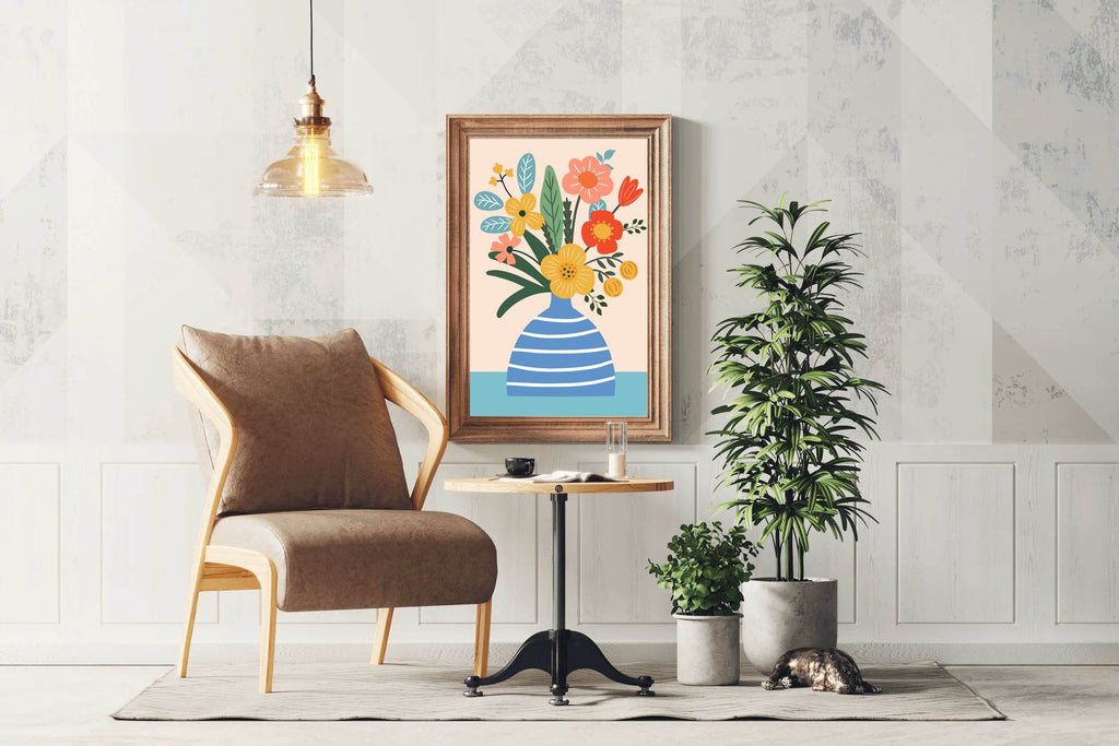 Painting a Vase Full of Flowers - beink online art store