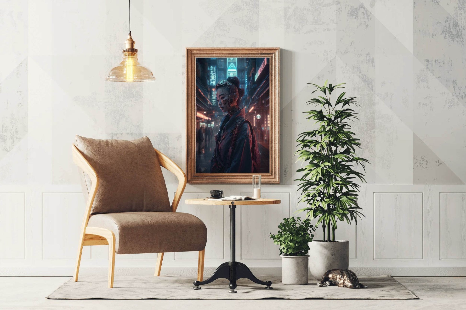 Gril Cyberpunk Citizen Wall Art - beink online art store
