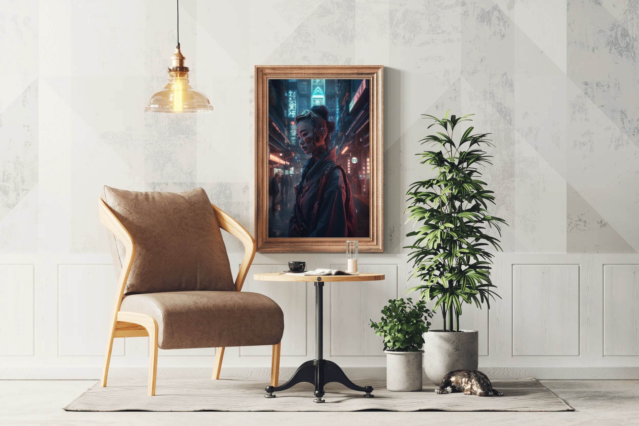Gril Cyberpunk Citizen Wall Art - beink online art store