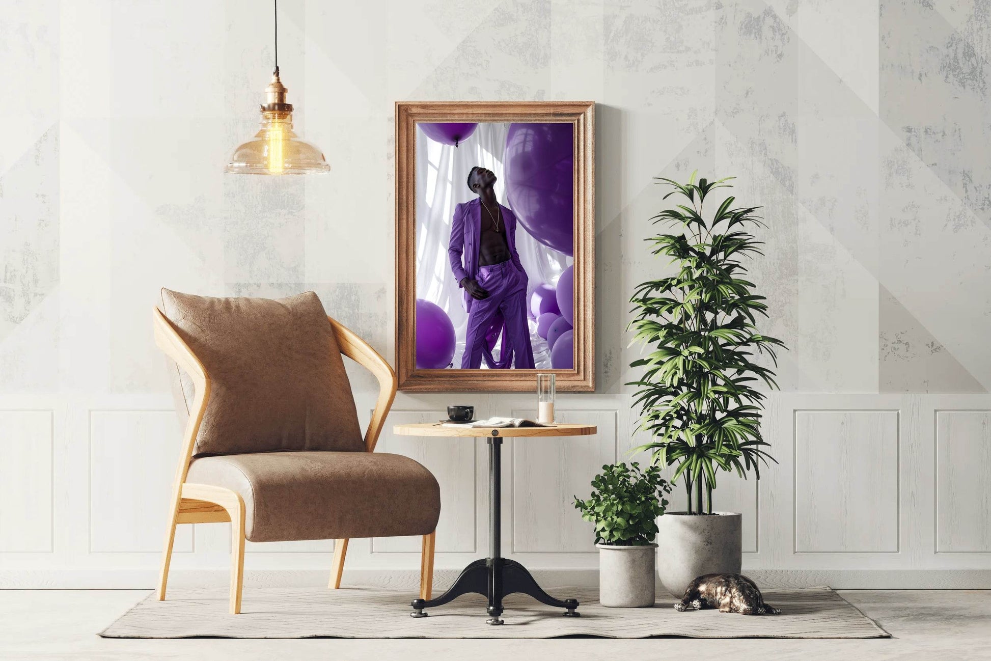 Purple Formal Suit Wall Art - beink online art store