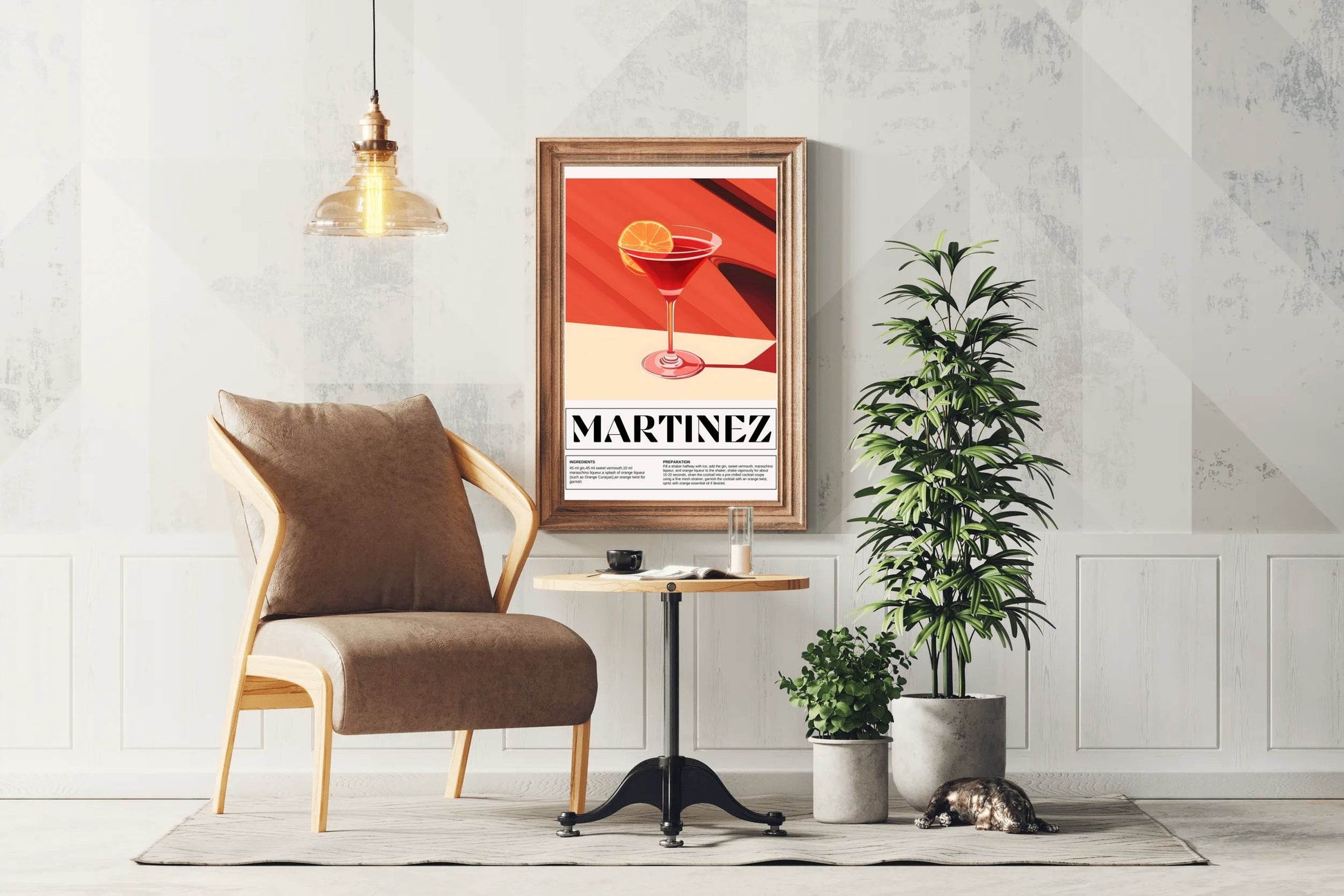 Red Martinez cocktail Wall Art - beink online art store