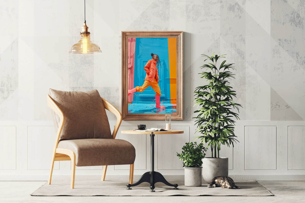 Orange Women Marley Jacket Wall Art - beink online art store