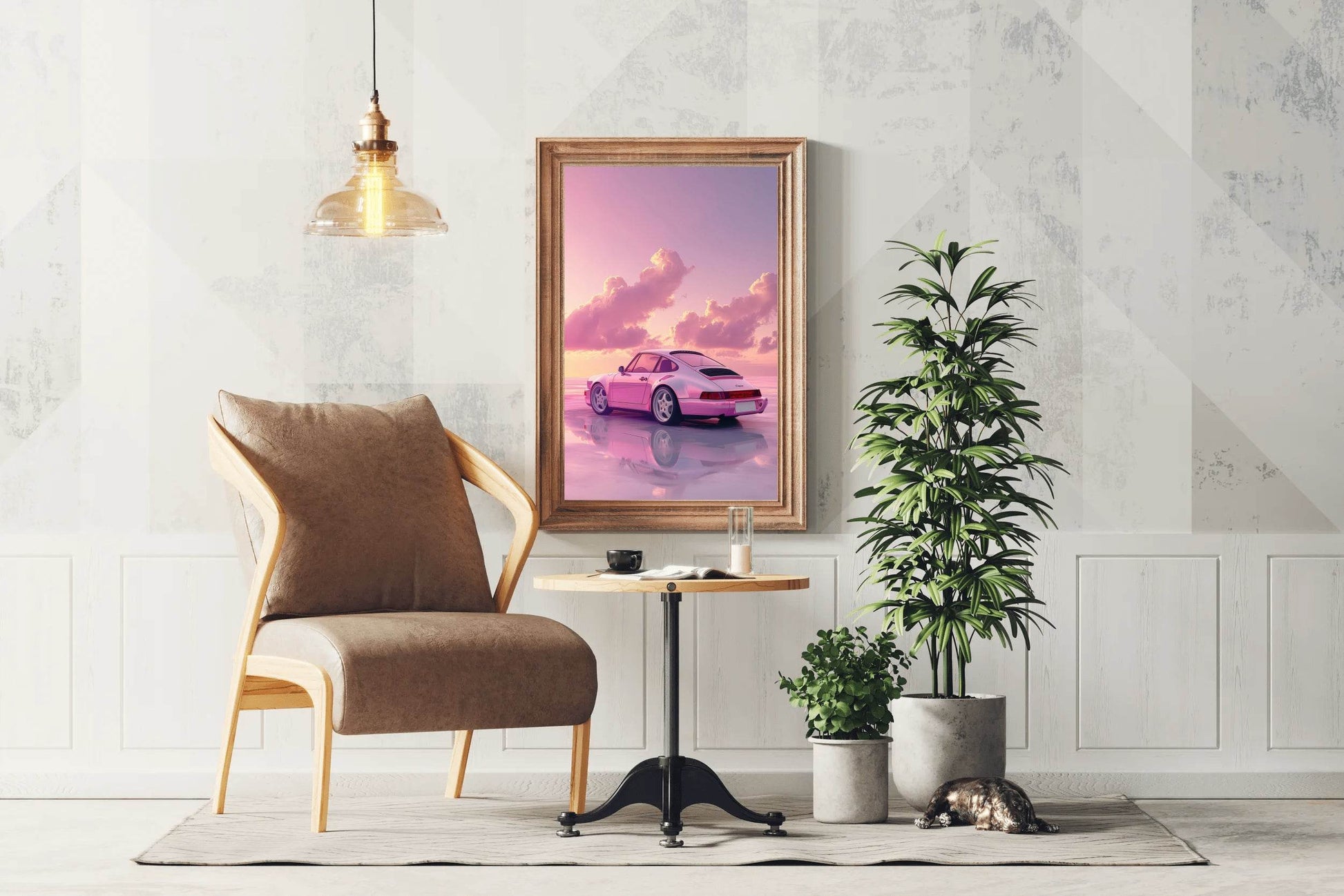 Porsche911 Pink Wall Art - beink online art store