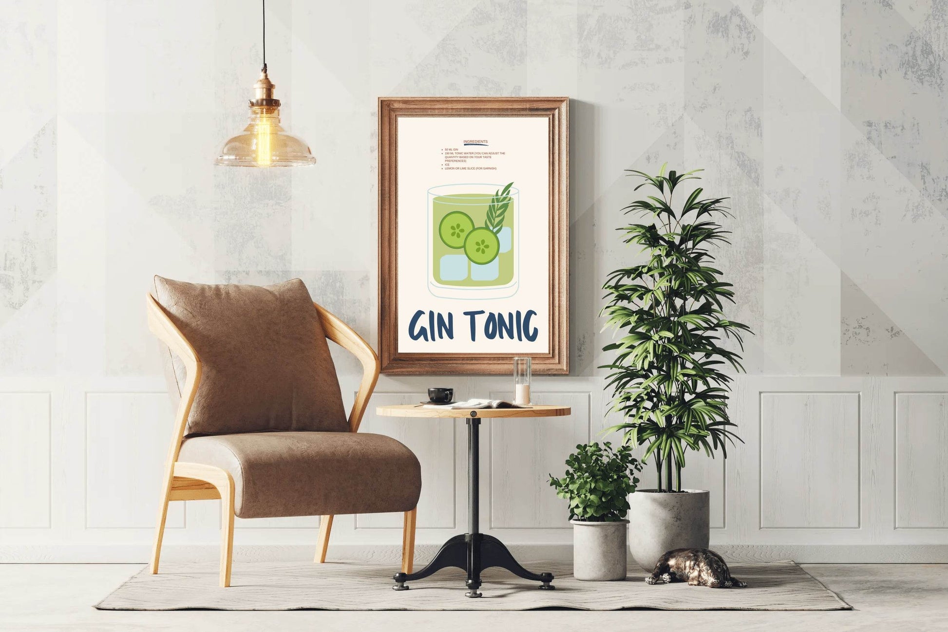 Gin and Tonic Cocktail Wall Art - beink online art store