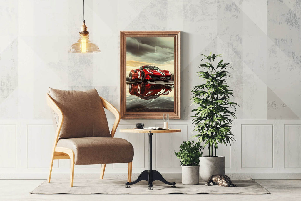 Ferrari488 Pista Red Wall Art - beink online art store