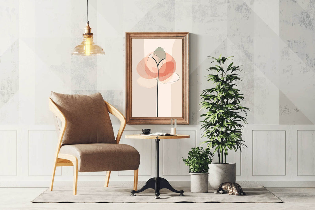Light Colors Flower Painting Abstract Wall Art - beink online art store