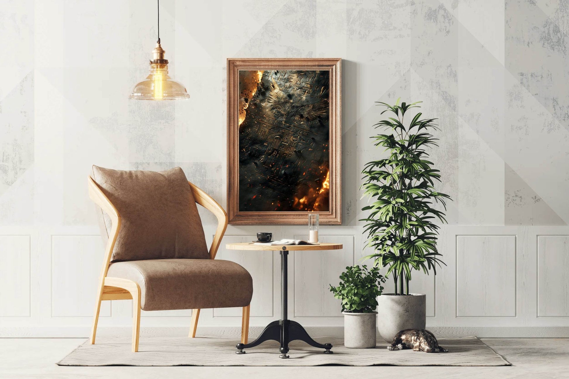 Ancient Tablet on Fire Wall Art - beink online art store