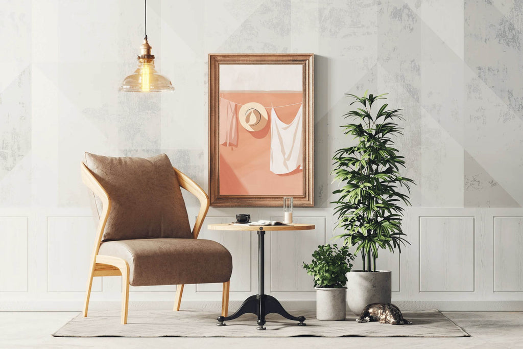 Laundry Day Blues Modern Wall Art - beink online art store