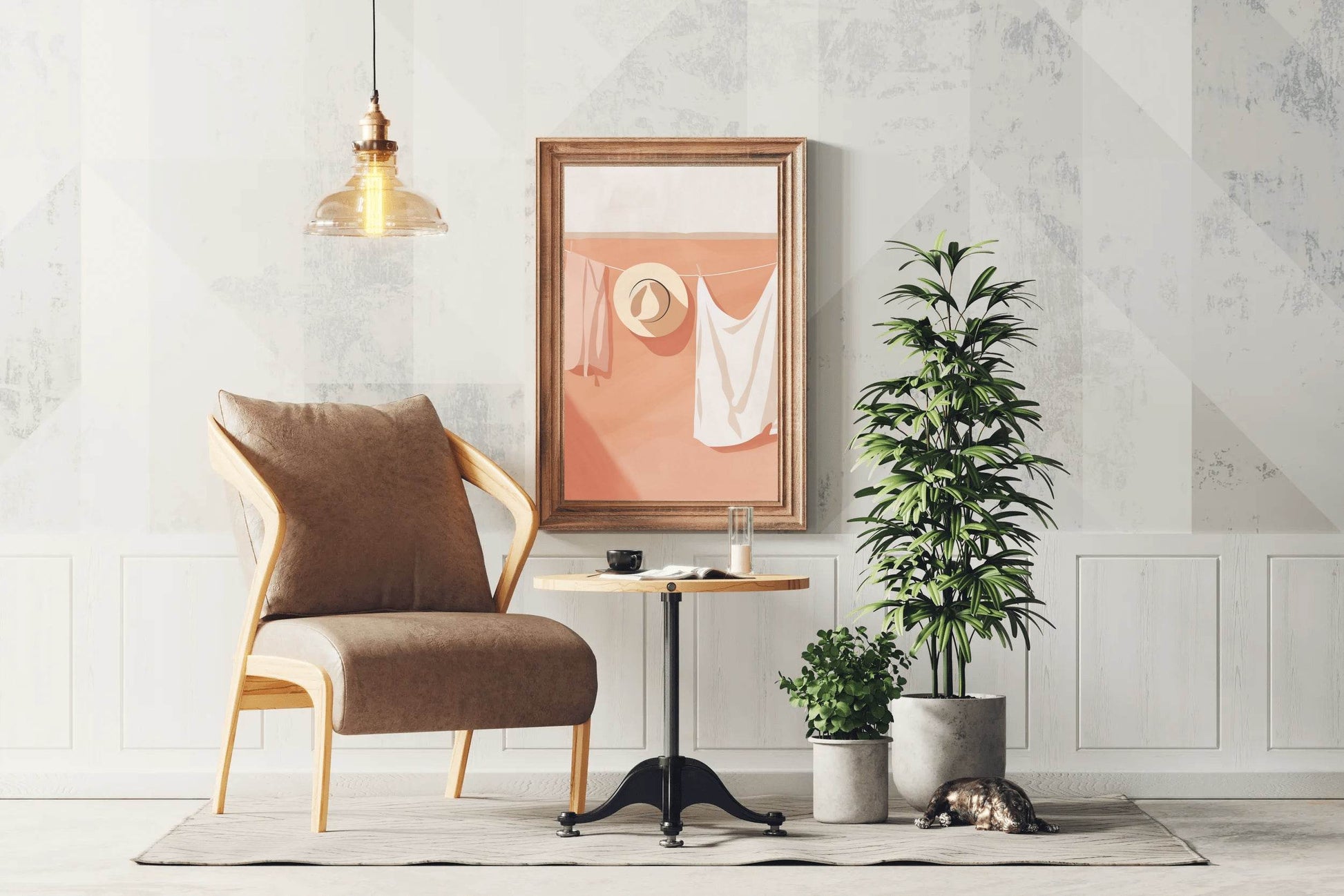 Laundry Day Blues Modern Wall Art - beink online art store