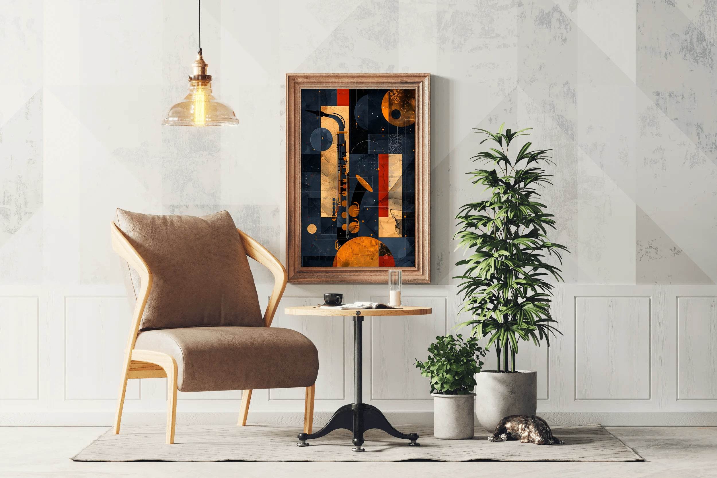 Saxophone Oil Painting Wall Art - beink online art store