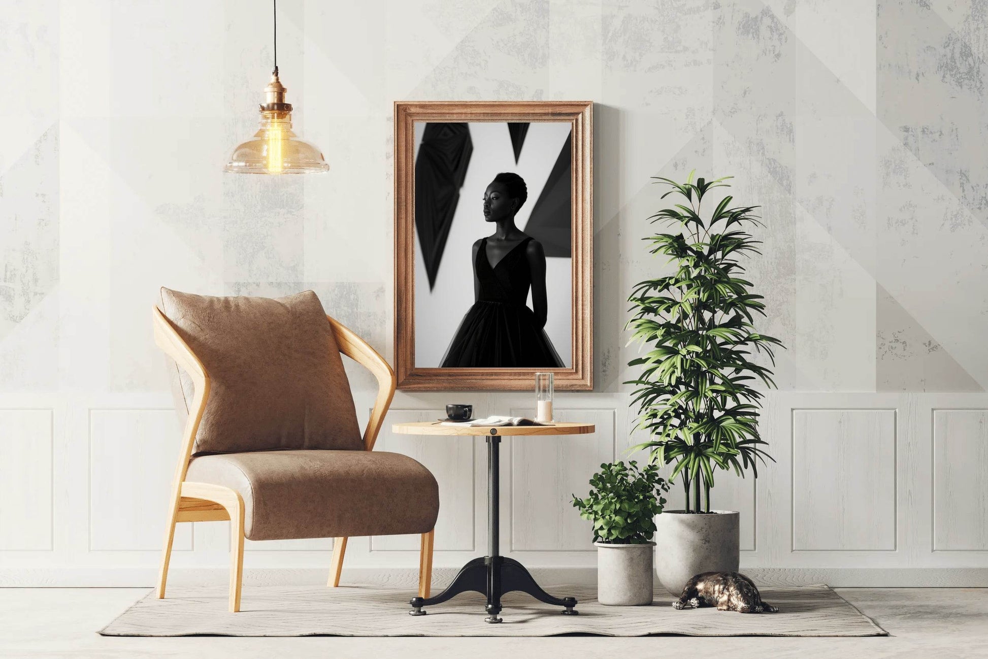 Black-White Portrait Of African Woman Wall Art - beink online art store