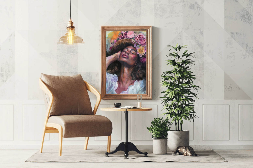 Elegant African Woman Canvas Wall Art - beink online art store