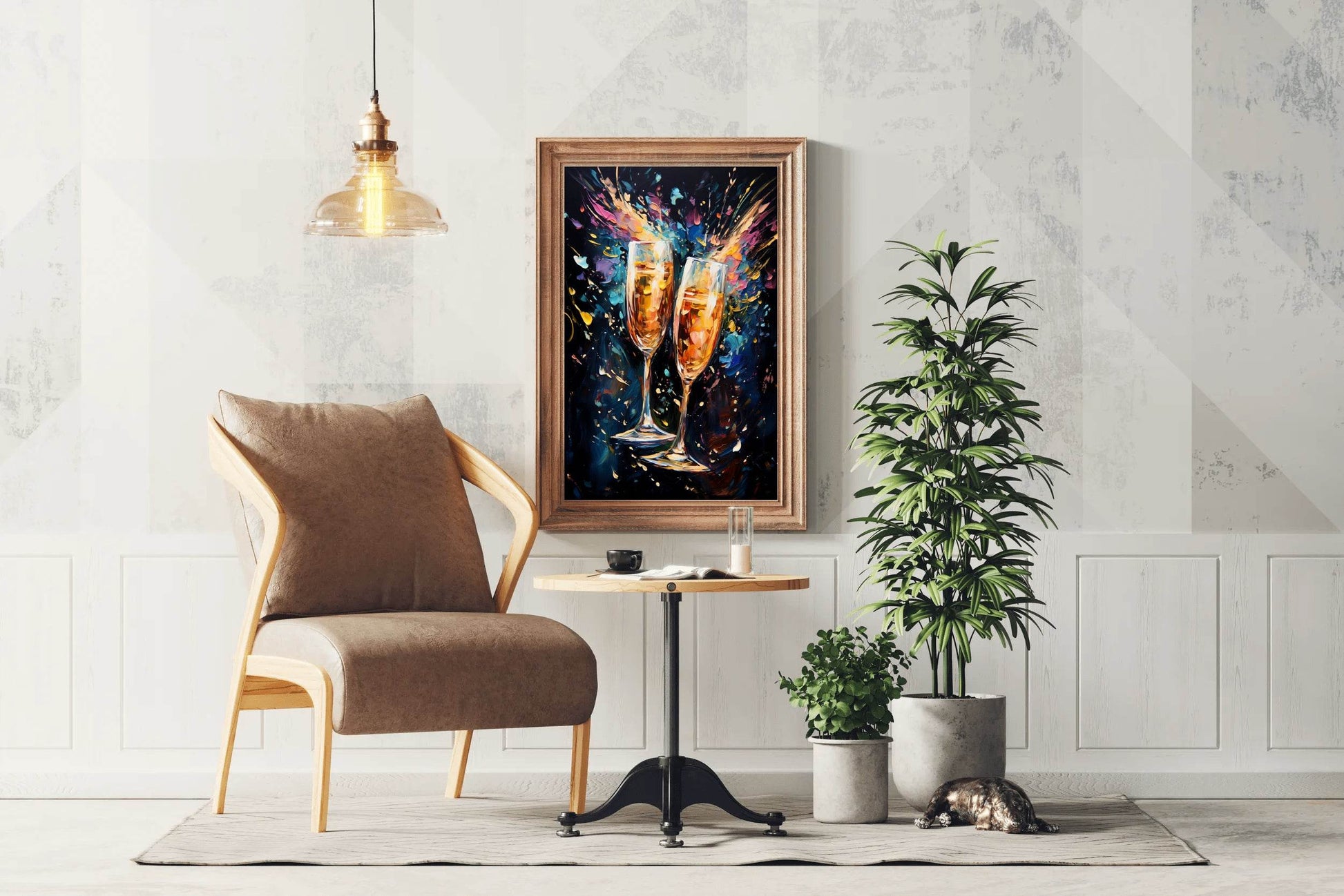 Oil Painting Of Drinking Cup Wall Art - beink online art store