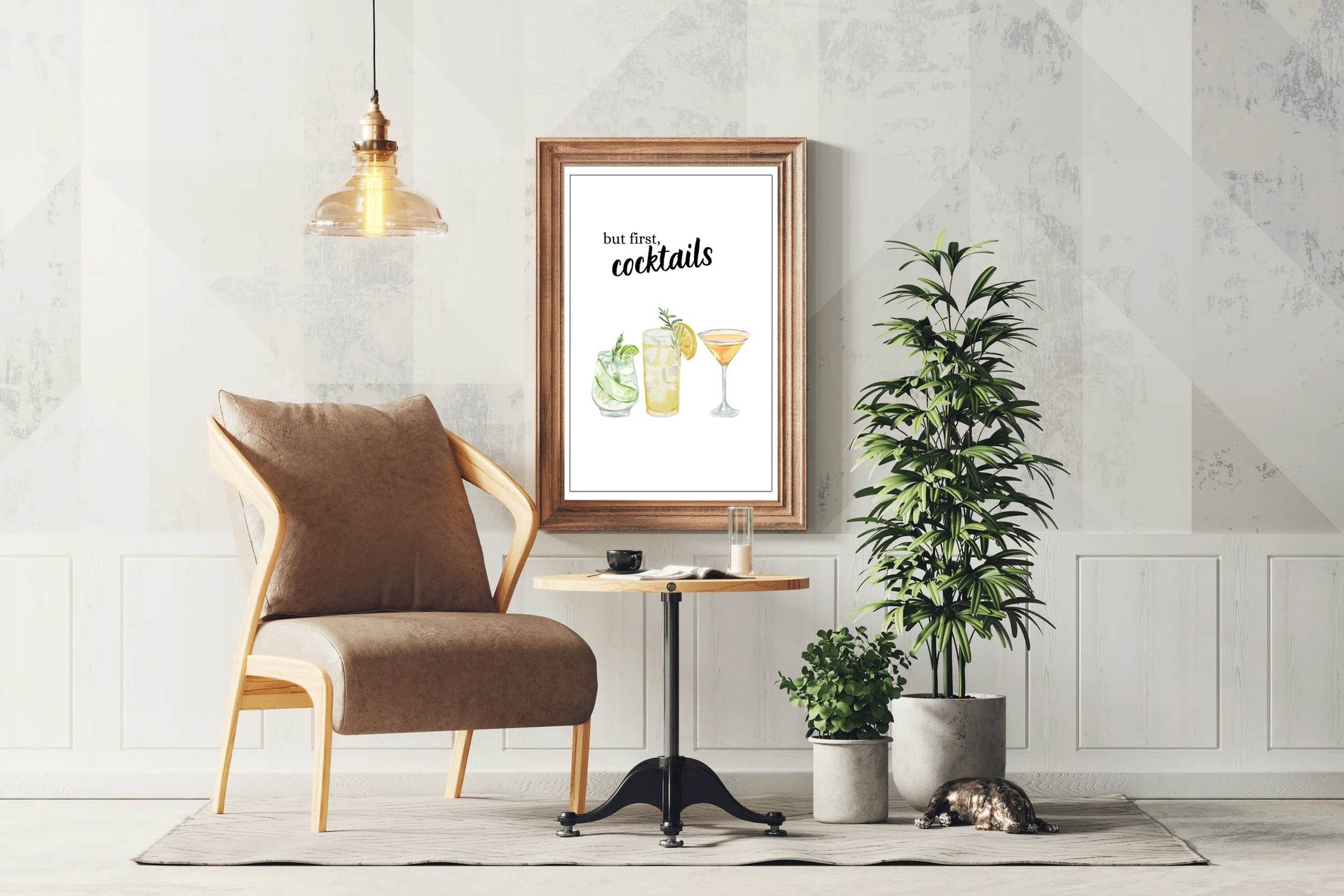 But First Cocktails Wall Art - beink online art store