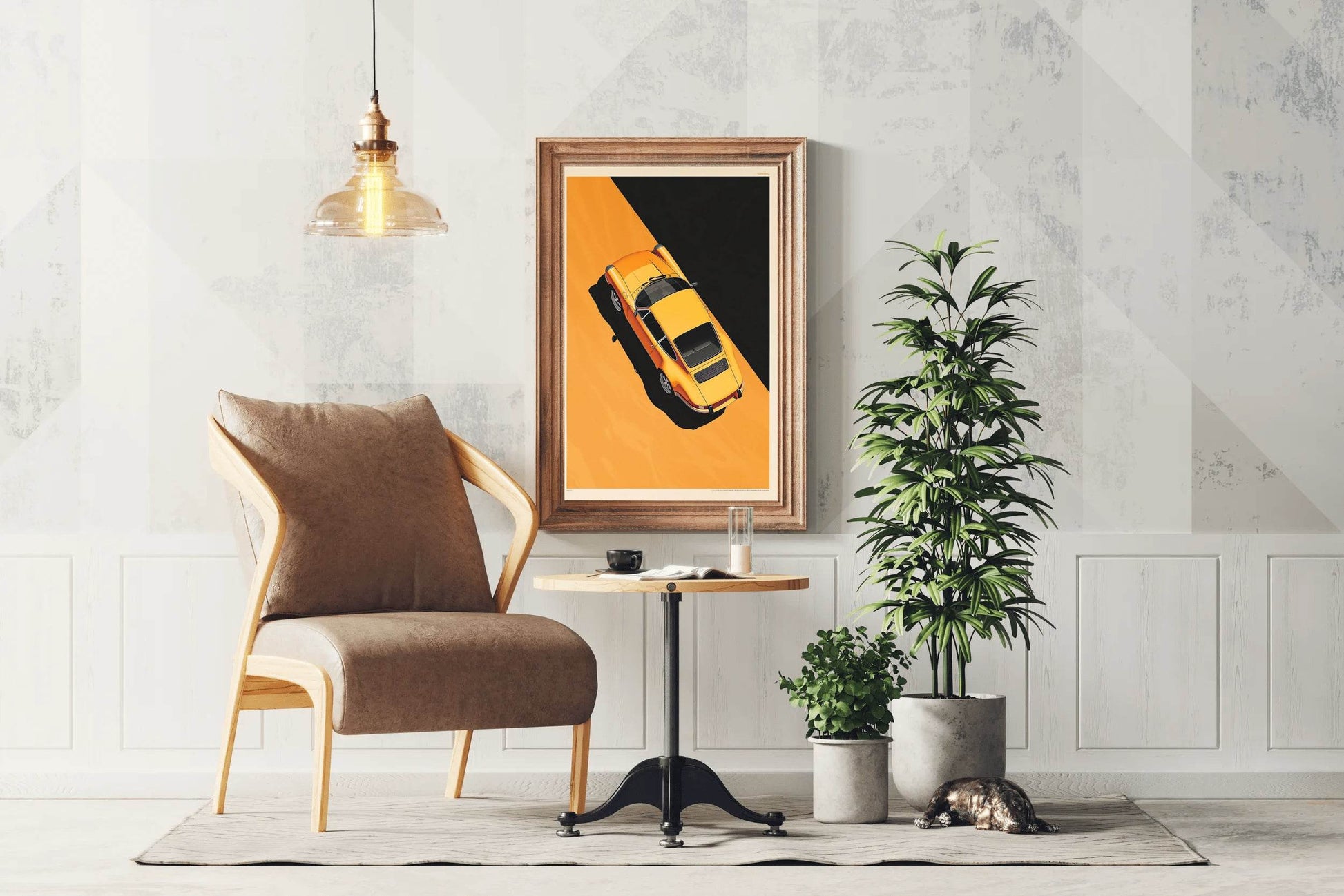 Porsche Cartoon Design Wall Art - beink online art store
