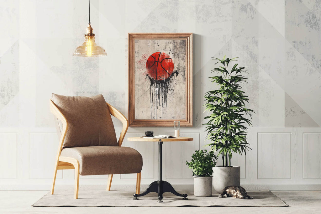 Master Flame Sports Aesthetic Wall Art Poster for Living Room, Home & Wall Decor - Basketball - beink online art store