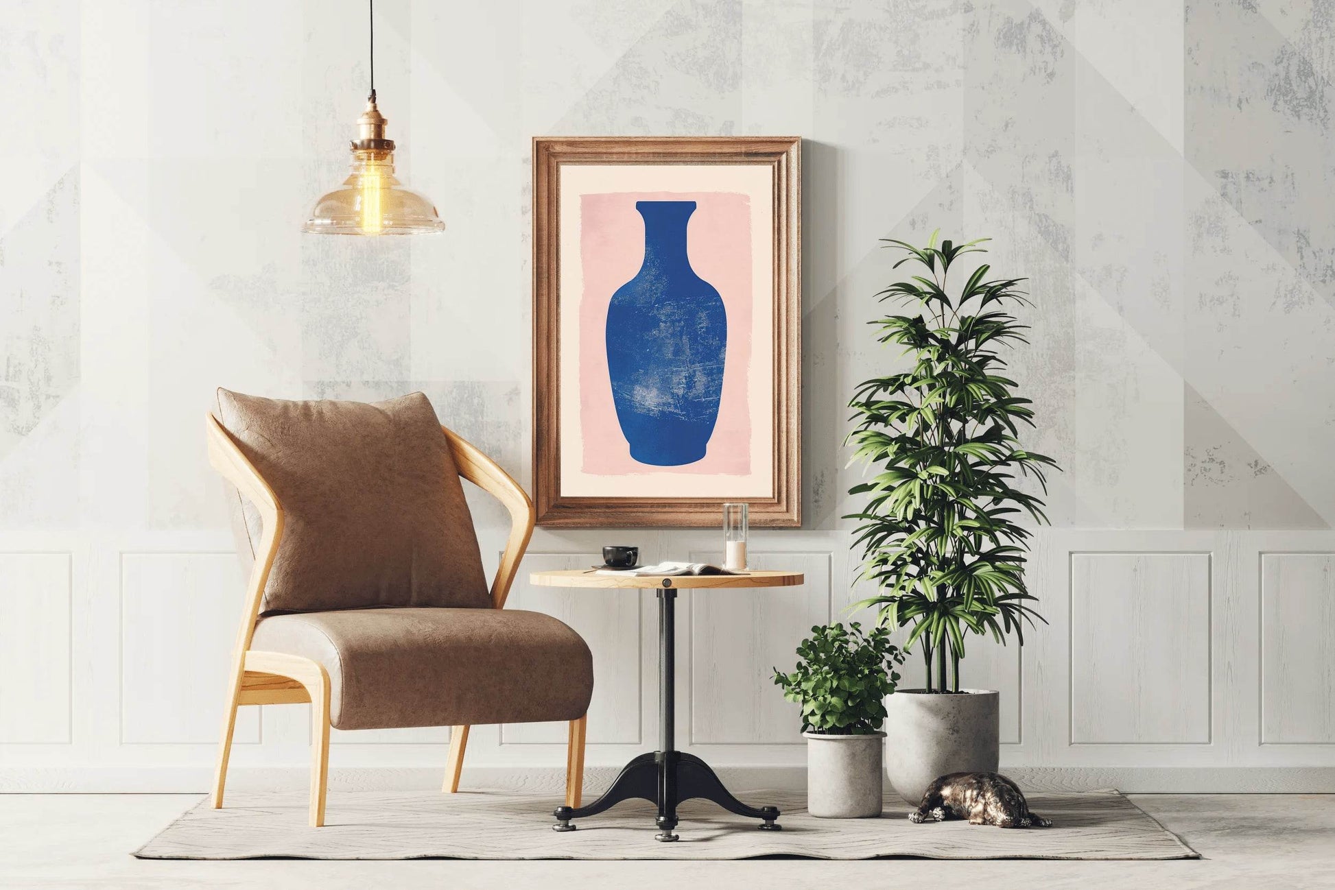 Cobalt Blue Vase Wall Art - beink online art store