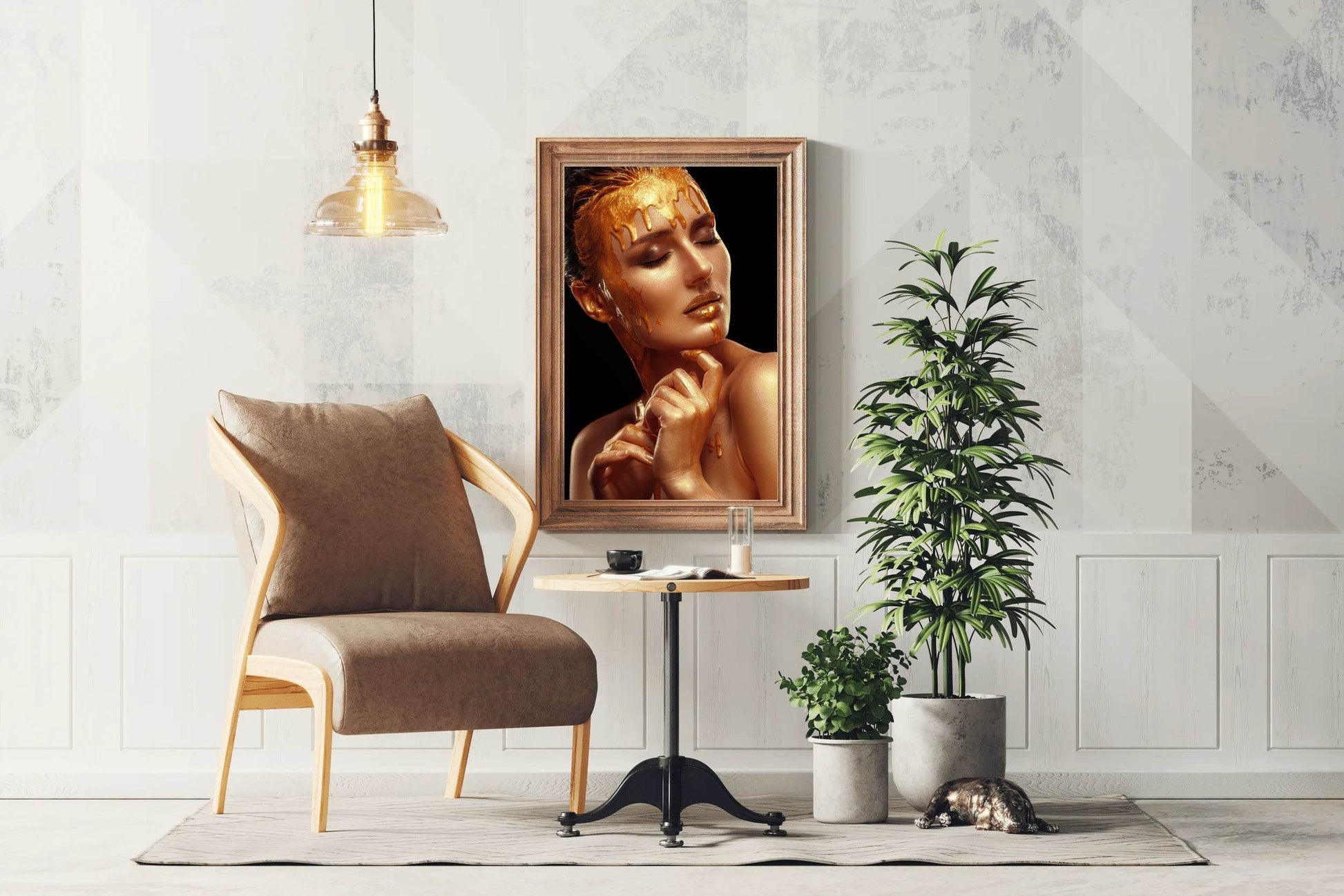 Gold Woman Wall Art - beink online art store