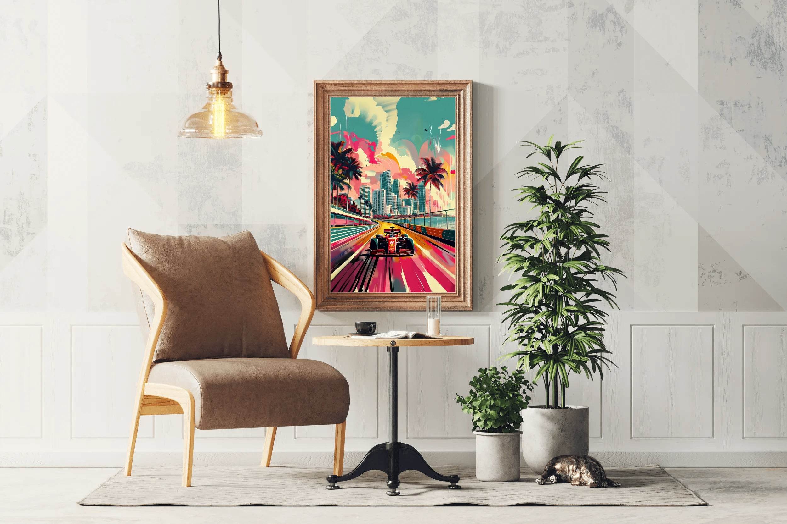 Formula 1 Watercolor Painting Wall Art - beink online art store