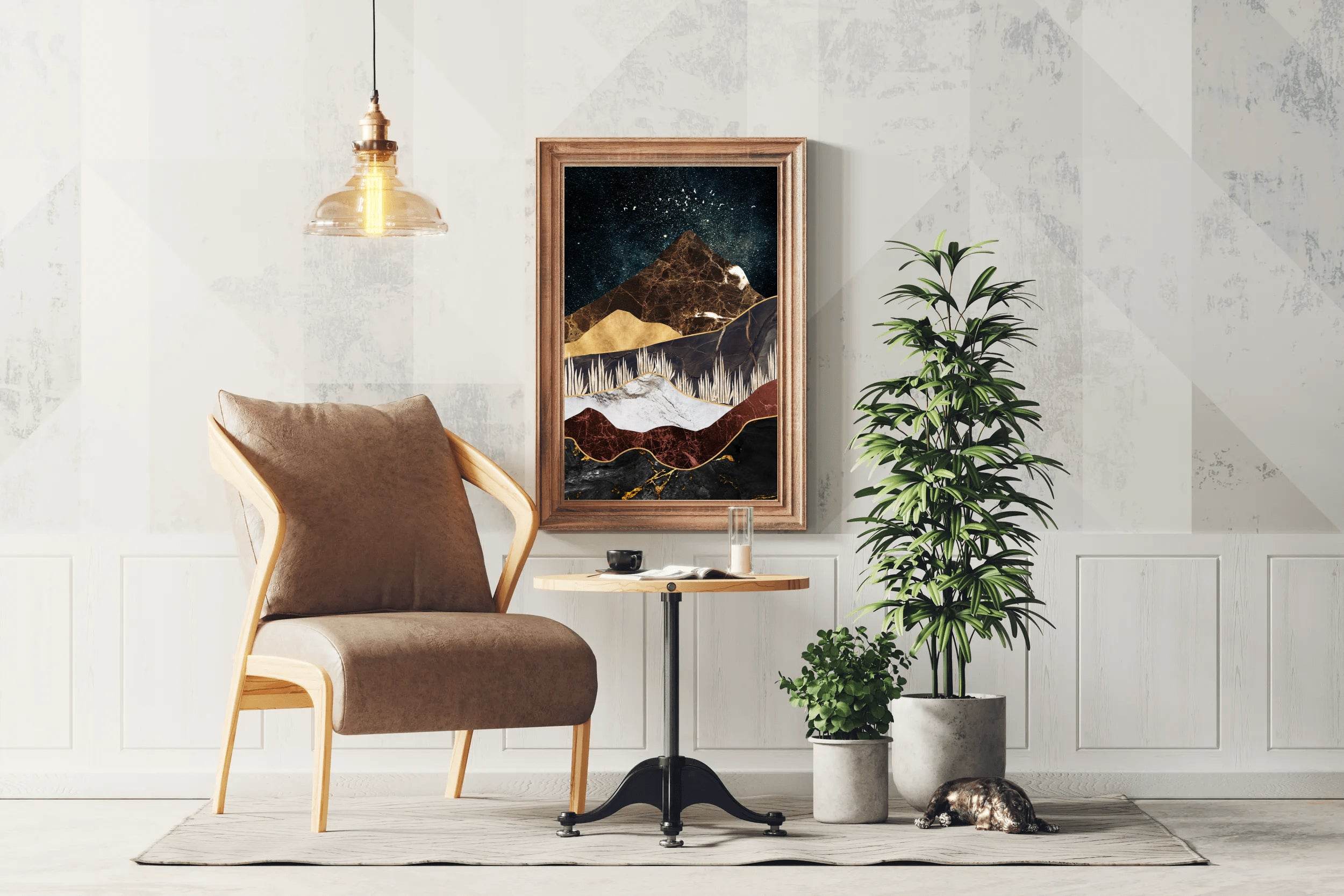 Marbled Mountain Modern Wall Art - beink online art store