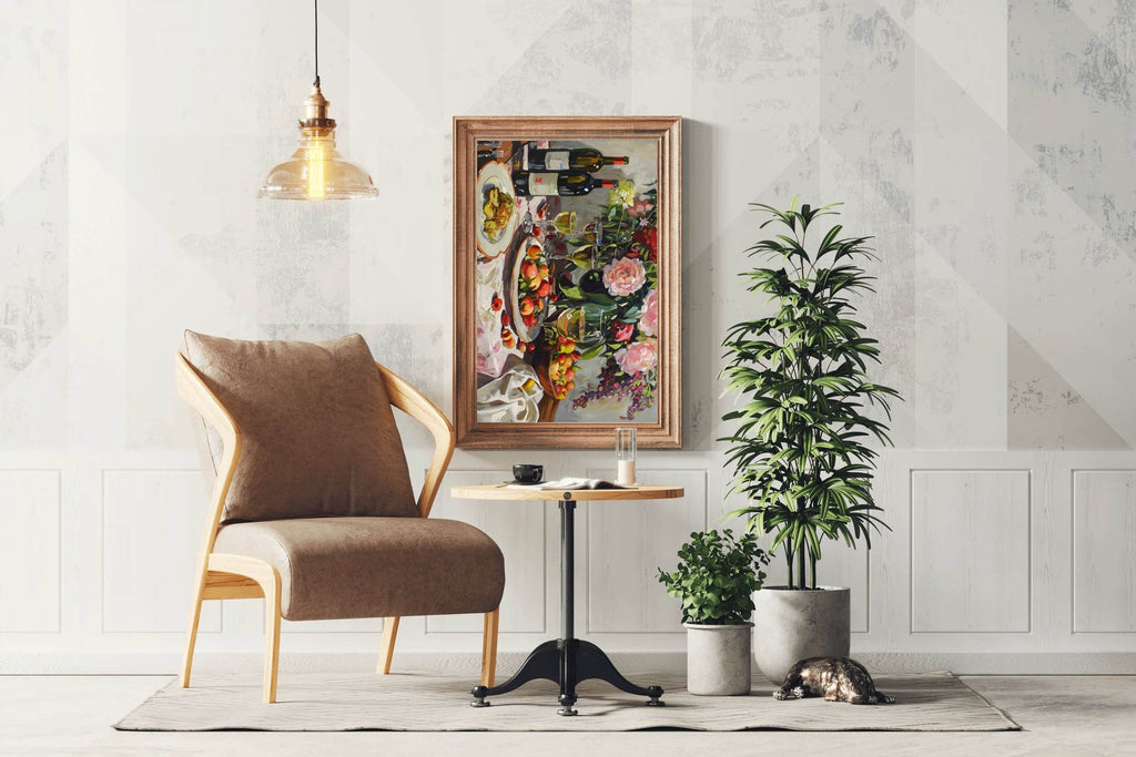 Cocktail Bar Table Wall Art - beink online art store