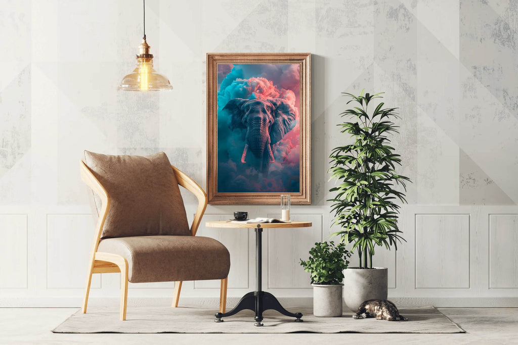 Indian Elephant Animal Wall Art - beink online art store