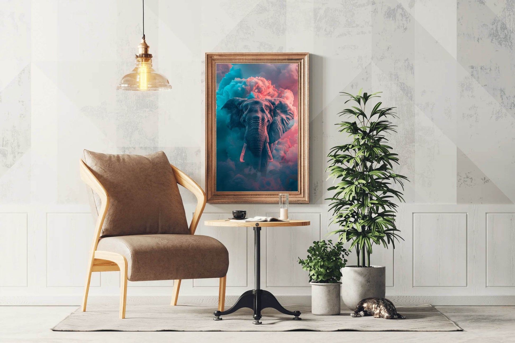 Indian Elephant Animal Wall Art - beink online art store