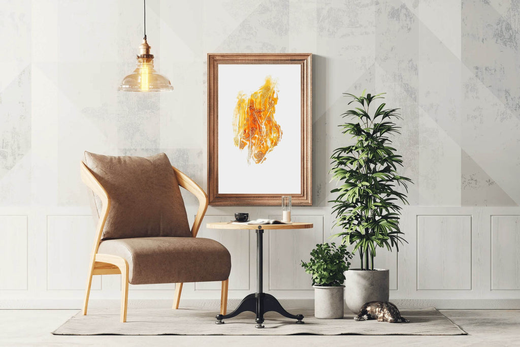 Water Paint with Bubbles Abstract Wall Art - beink online art store