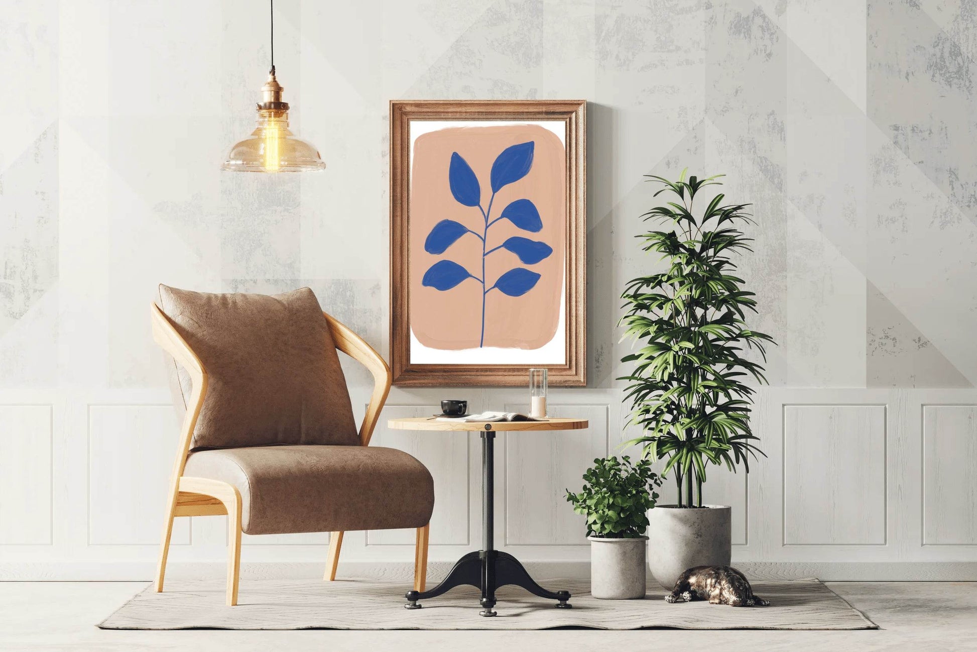 Plant With Blue Leaves Wall Art - beink online art store