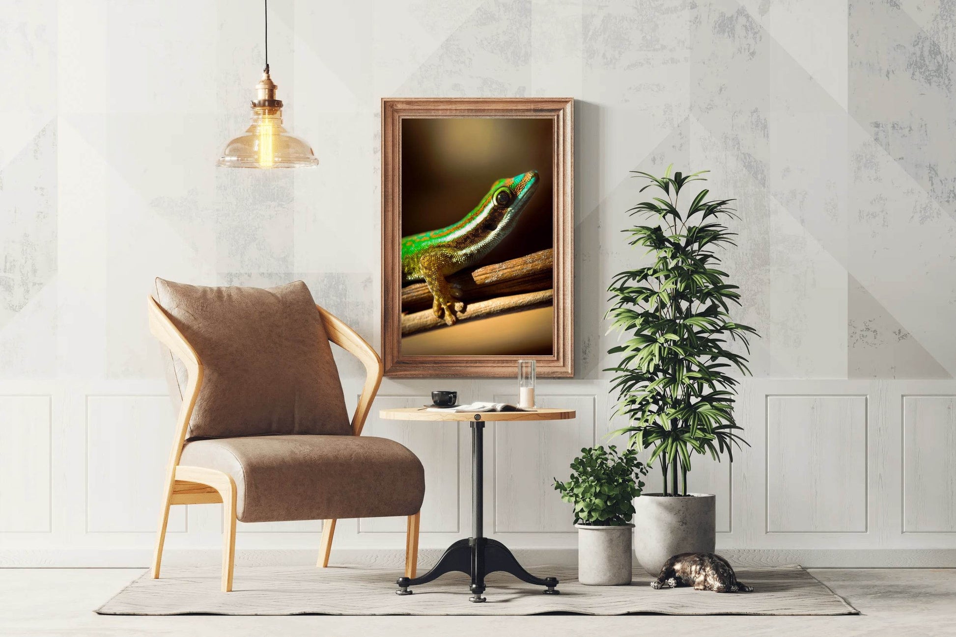 Phelsuma Lineata Reptile Animal Wall Art - beink online art store