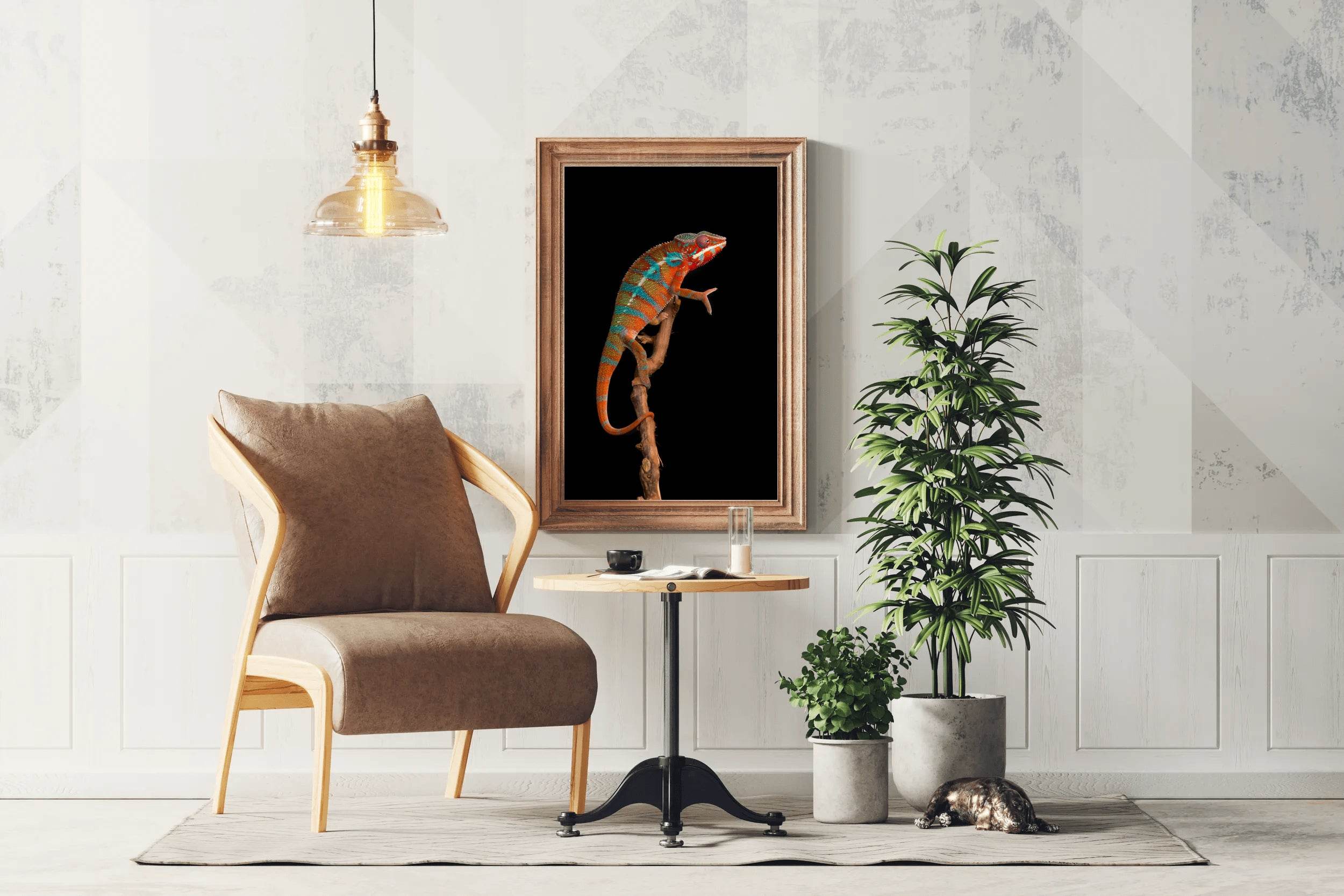 Panther Chameleon Animal Wall Art - beink online art store
