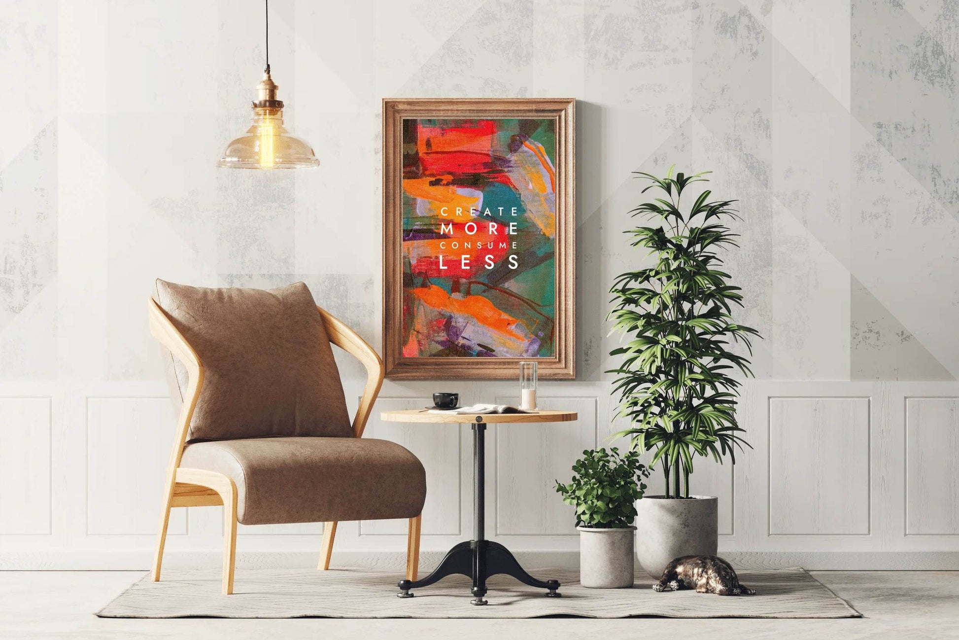 Create More and Consume Less wall Art - beink online art store