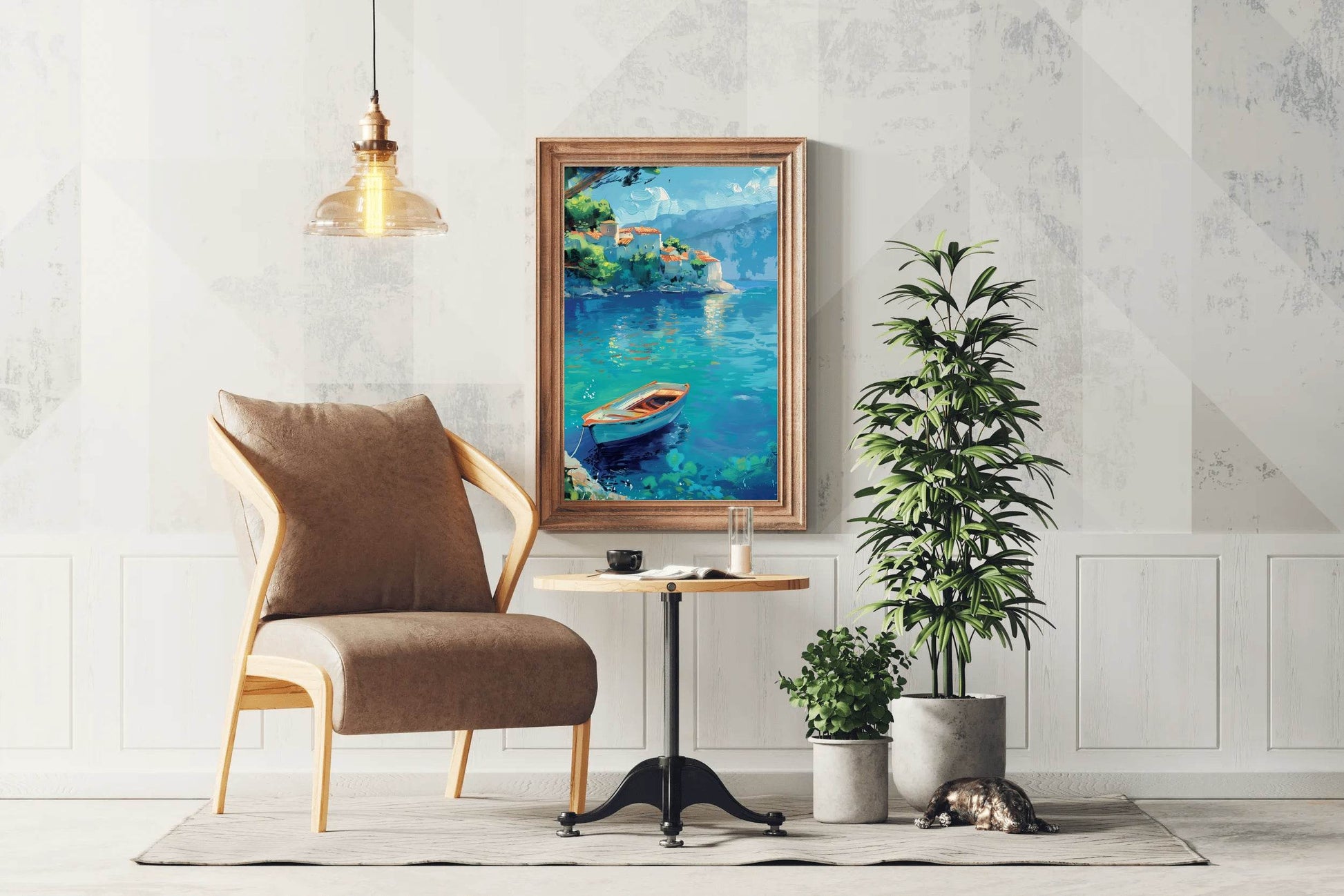 Small Boat in The River Wall Art - beink online art store