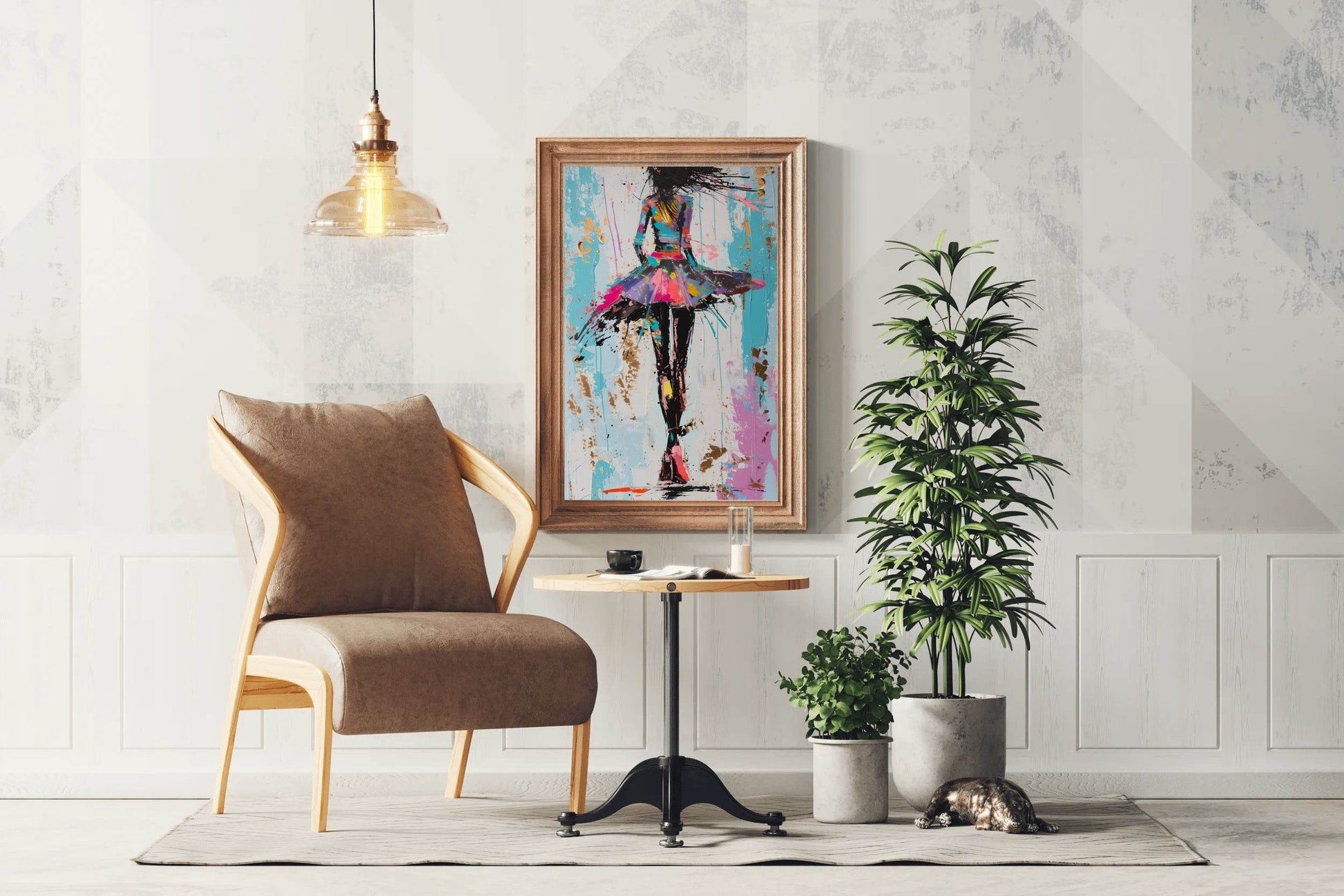 Oil Painting Of A Dancing Girl Wall Art - beink online art store