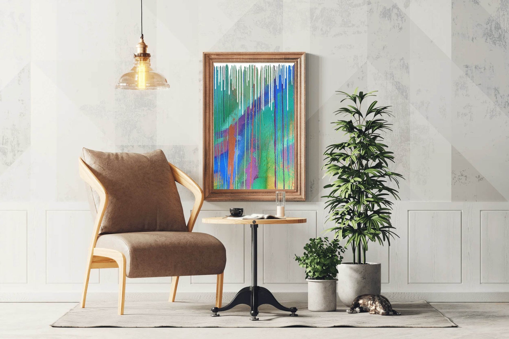 Driping Paint - Dynamic Color Play Wall Art - beink online art store