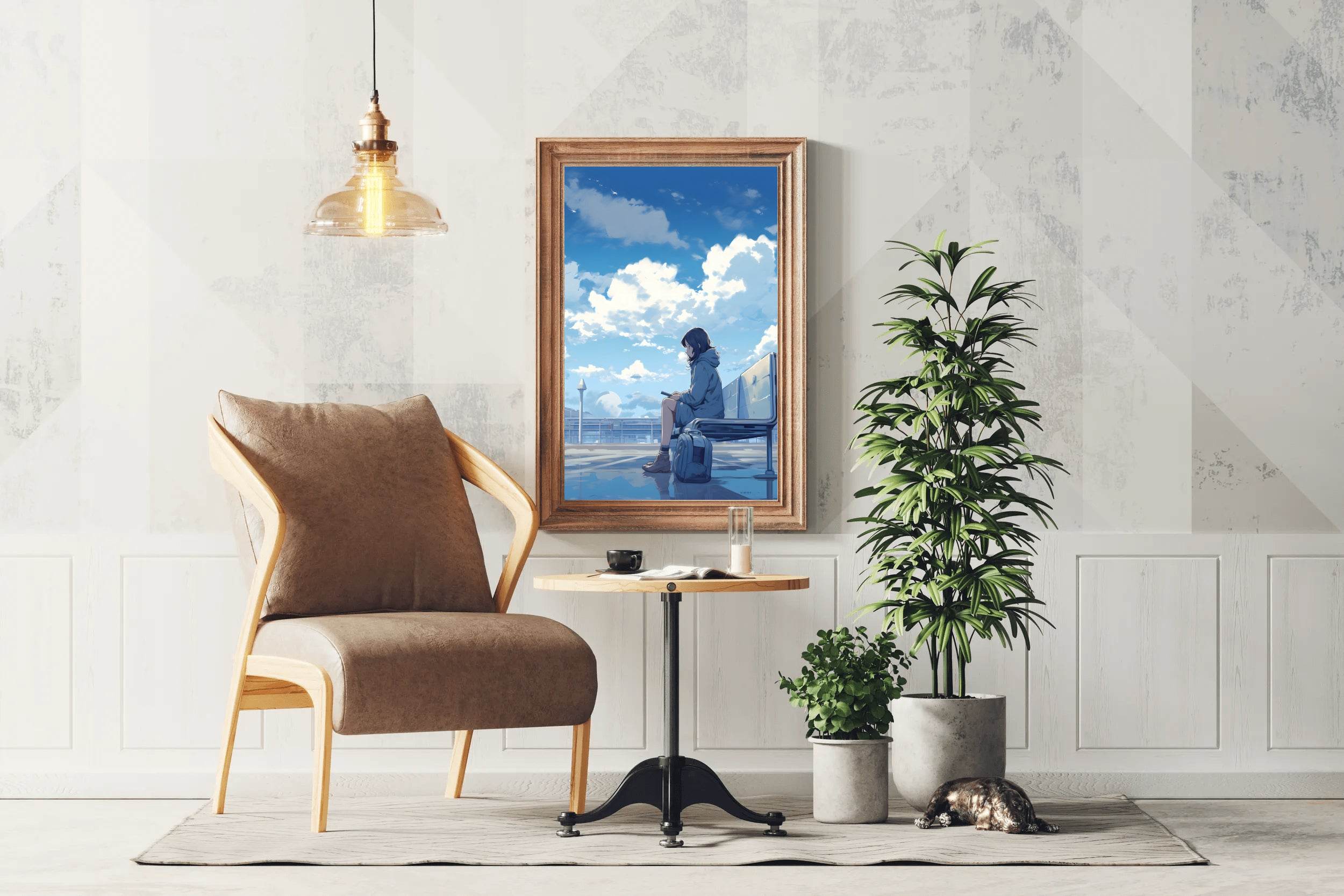 Sad Anime Boy Wall Art - beink online art store