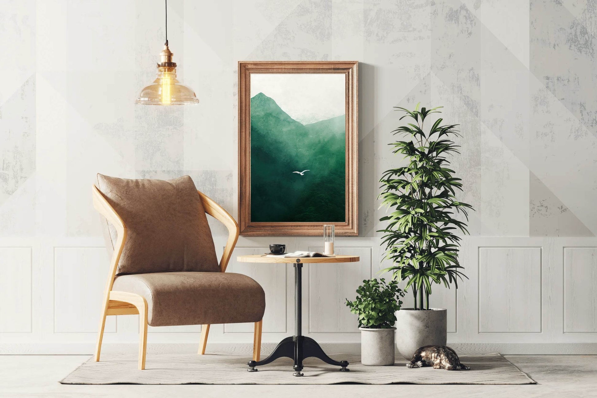 Green Mountain Painting Wall Art - beink online art store