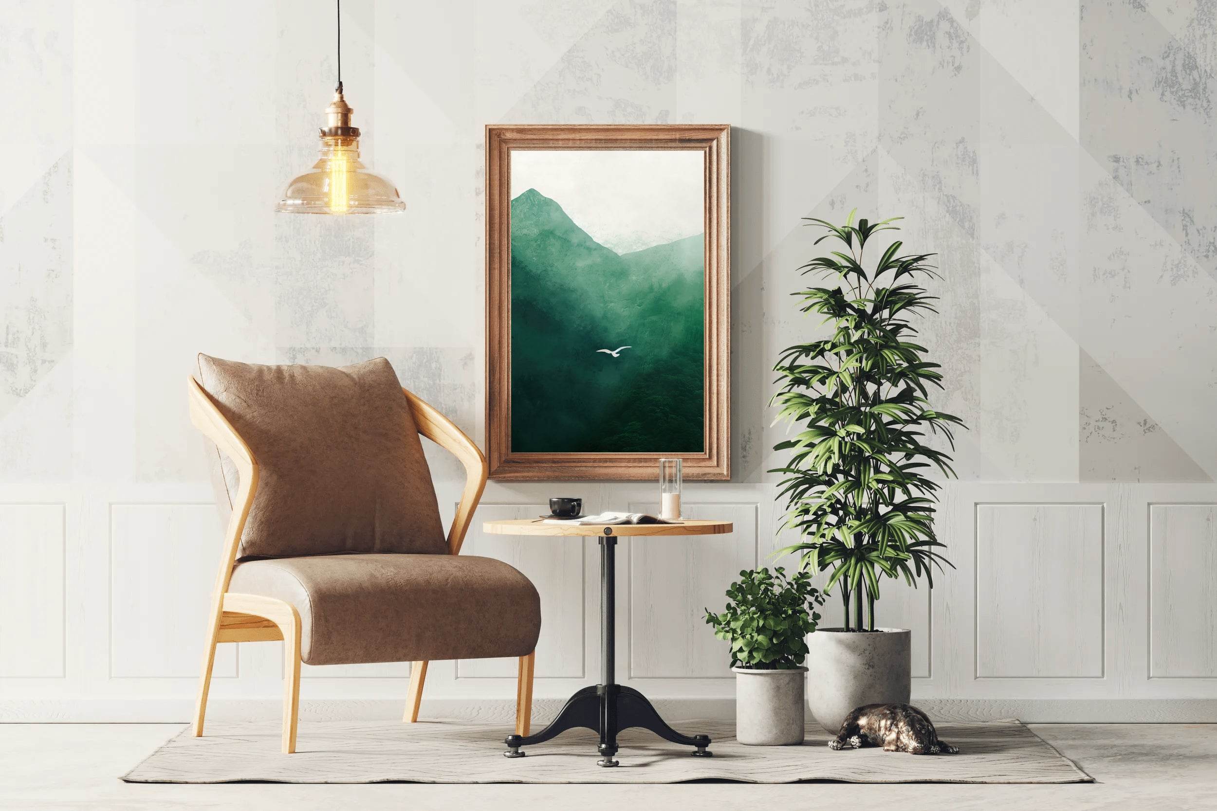 Green Mountain Painting Wall Art - beink online art store