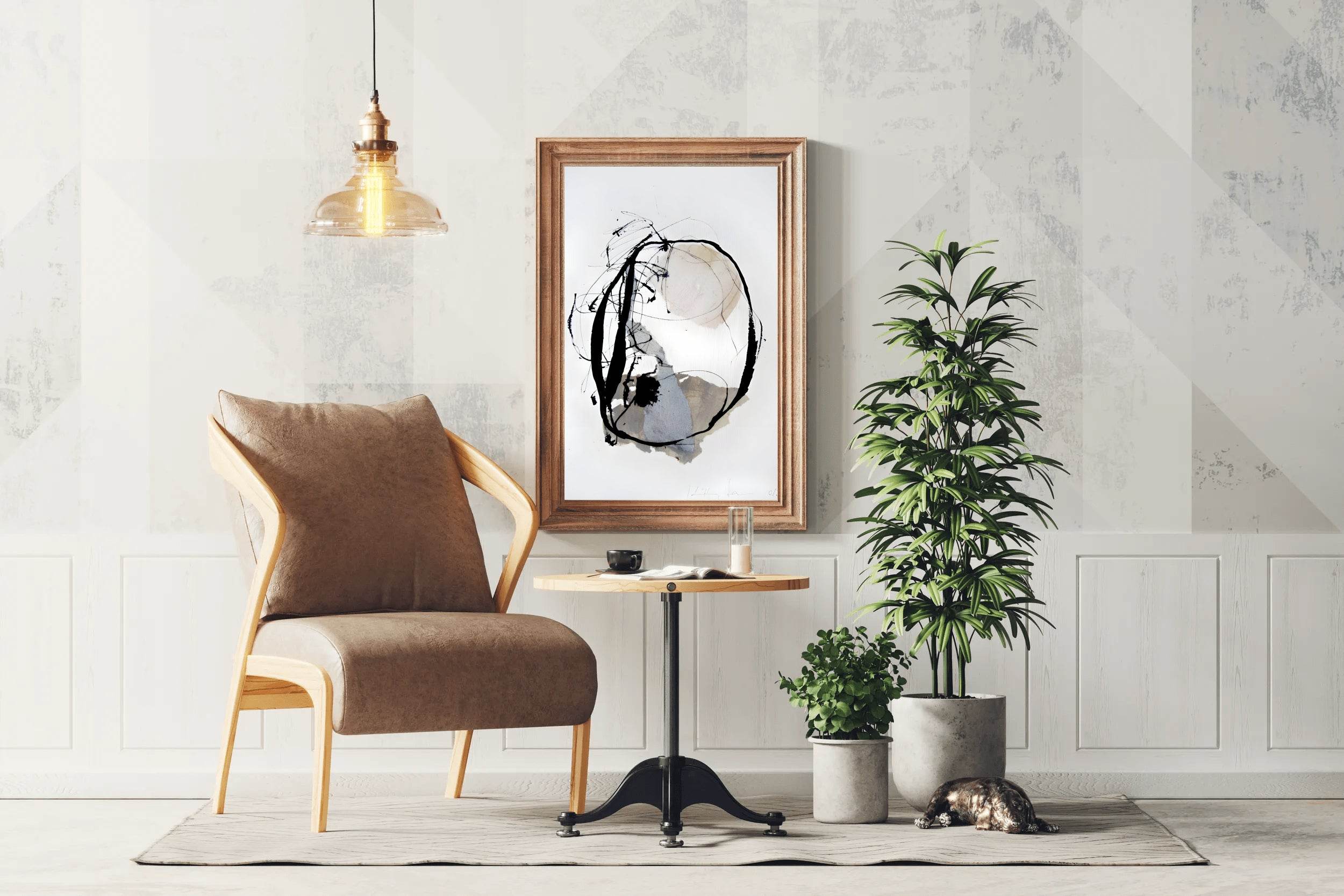 Cosmic Orbit Sketch Modern Wall Art - beink online art store