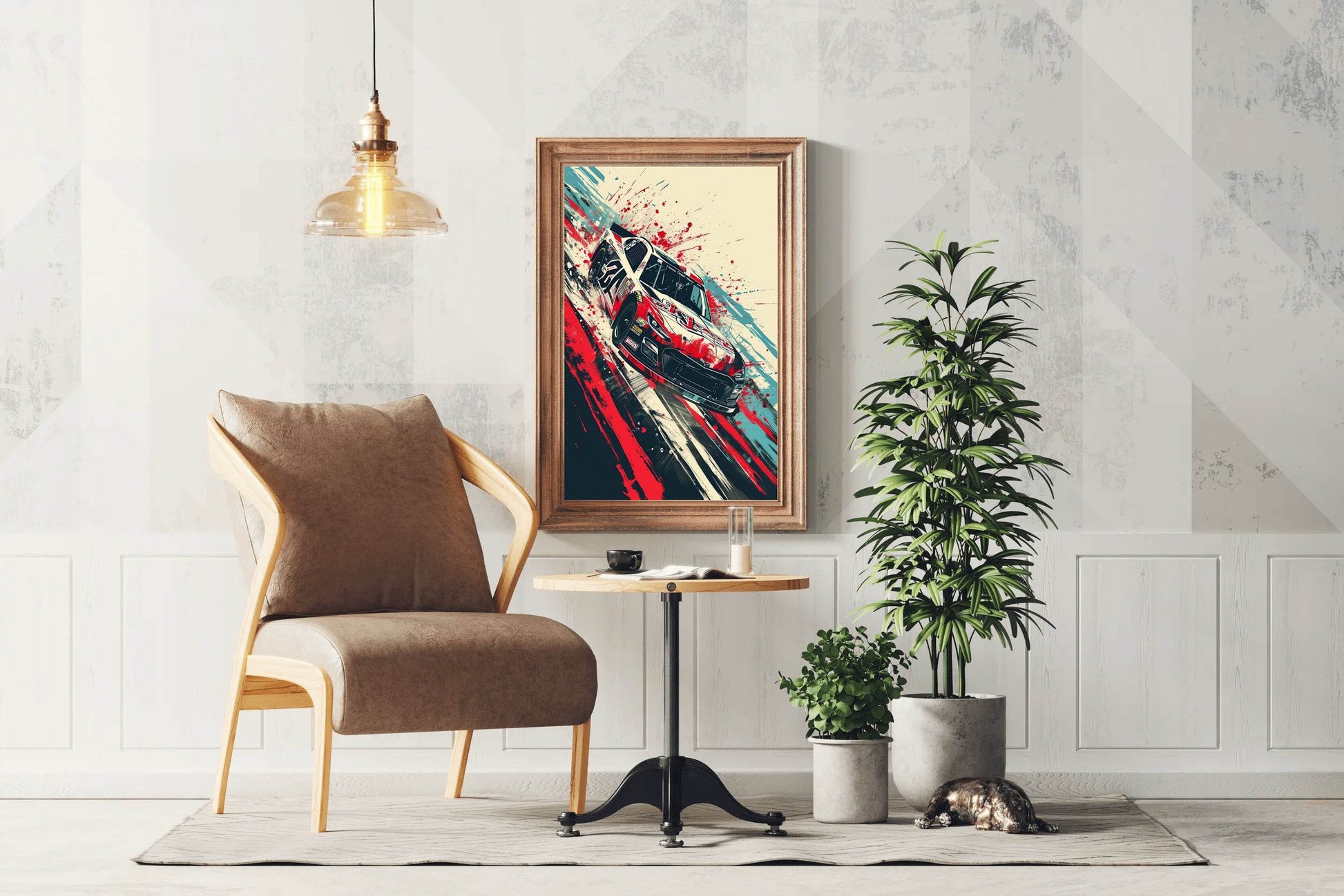 Chevrolet Red & White Race Wall Art - beink online art store