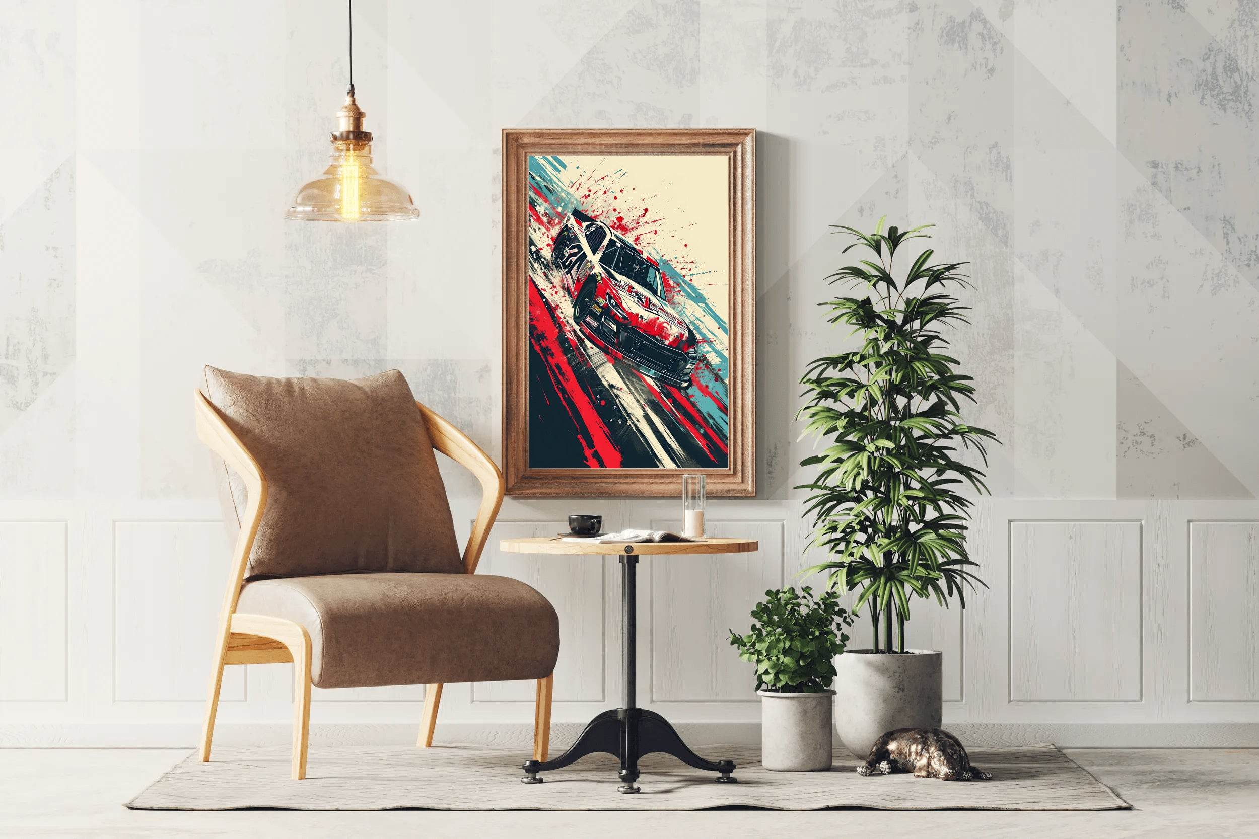 Chevrolet Red & White Race Wall Art - beink online art store