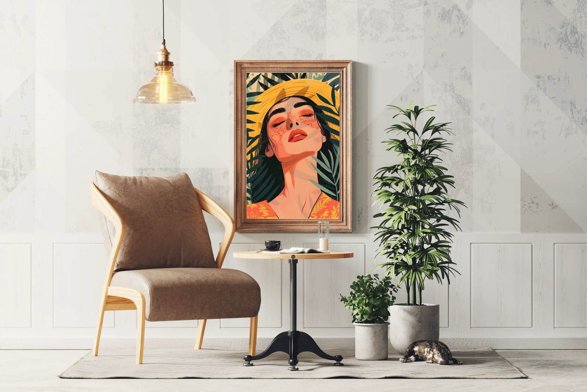 A Stylish Young Woman in the Jungle - beink online art store