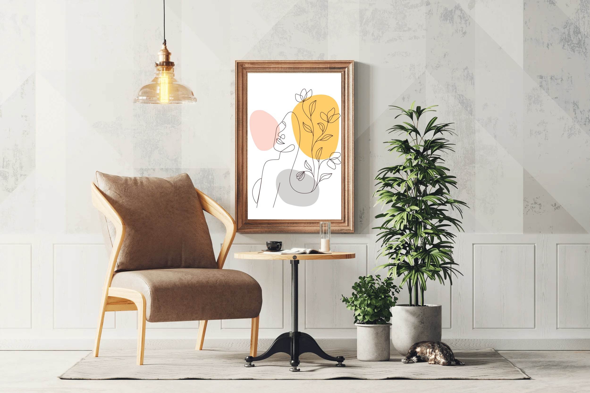 Minimal Feminine Flowers Wall Art - beink online art store