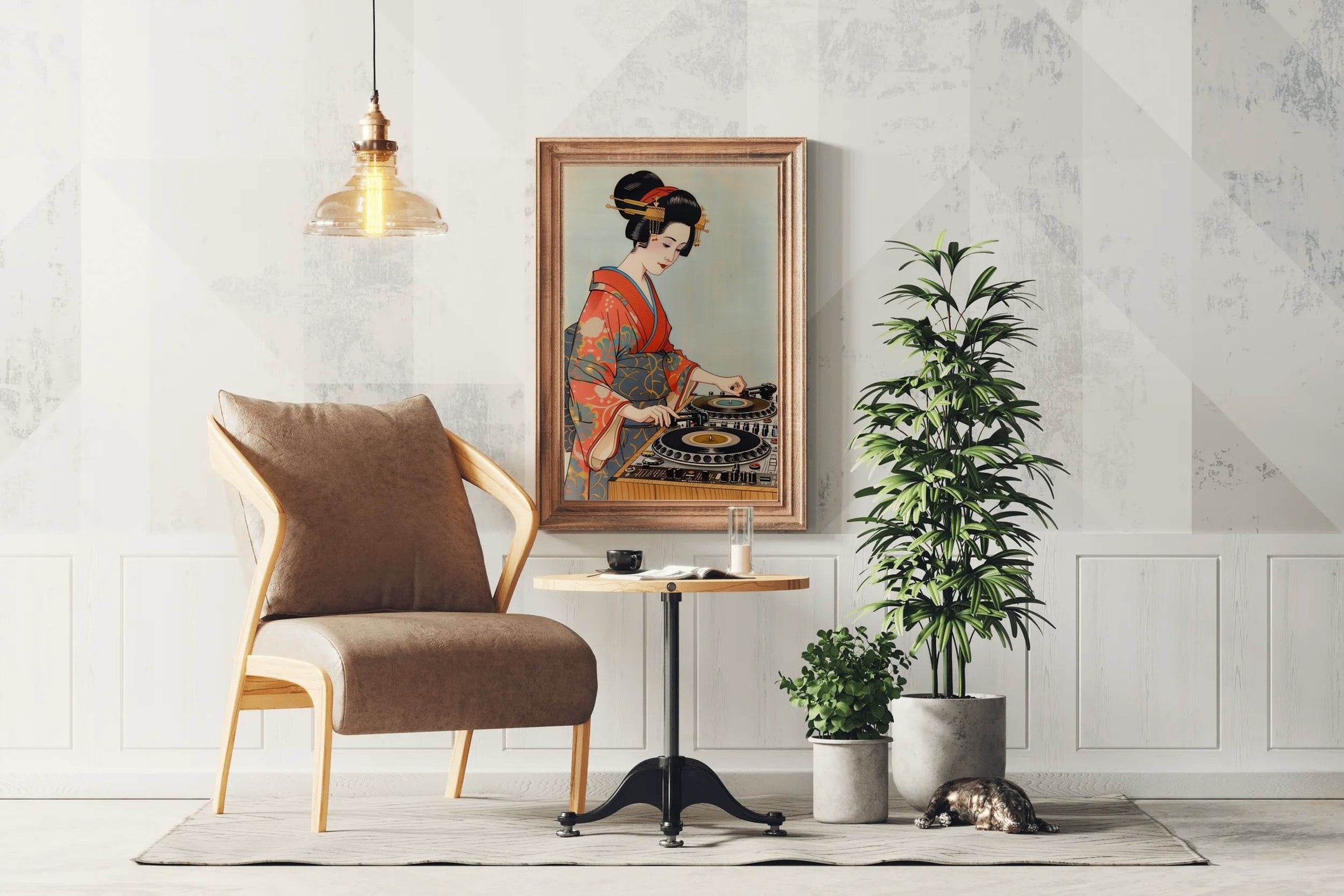 Japanese Dj Geisha Ramen Wall Art - beink online art store