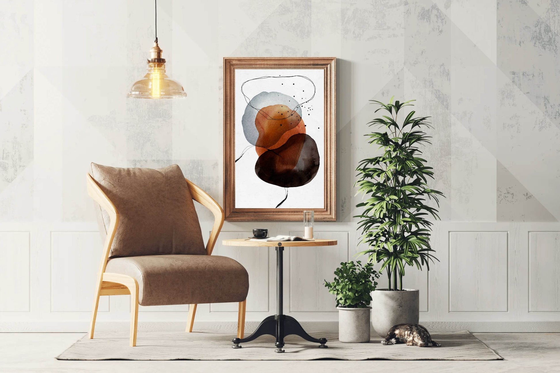 Boho Water Paint Abstract Wall Art - beink online art store