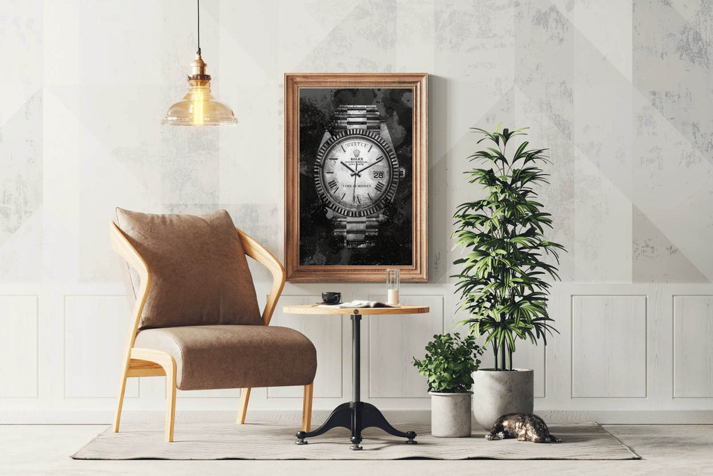 Rolex Watch With Dark Background Wall Art - beink online art store