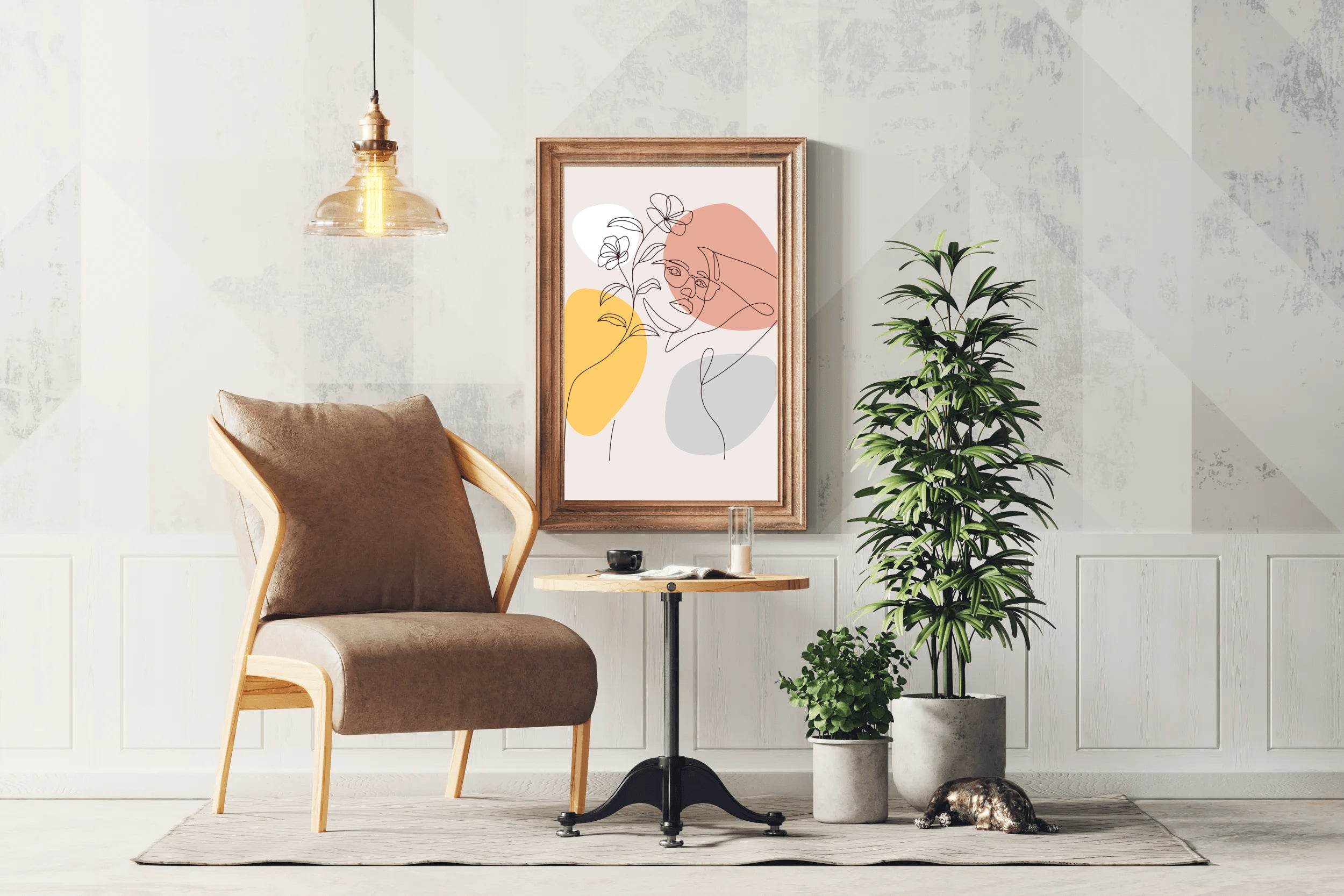 Beautiful Woman With Flowers on Her Head Wall Art - beink online art store