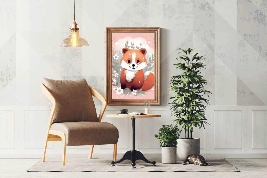 Cartoonish Fox With a Friendly Expression - beink online art store